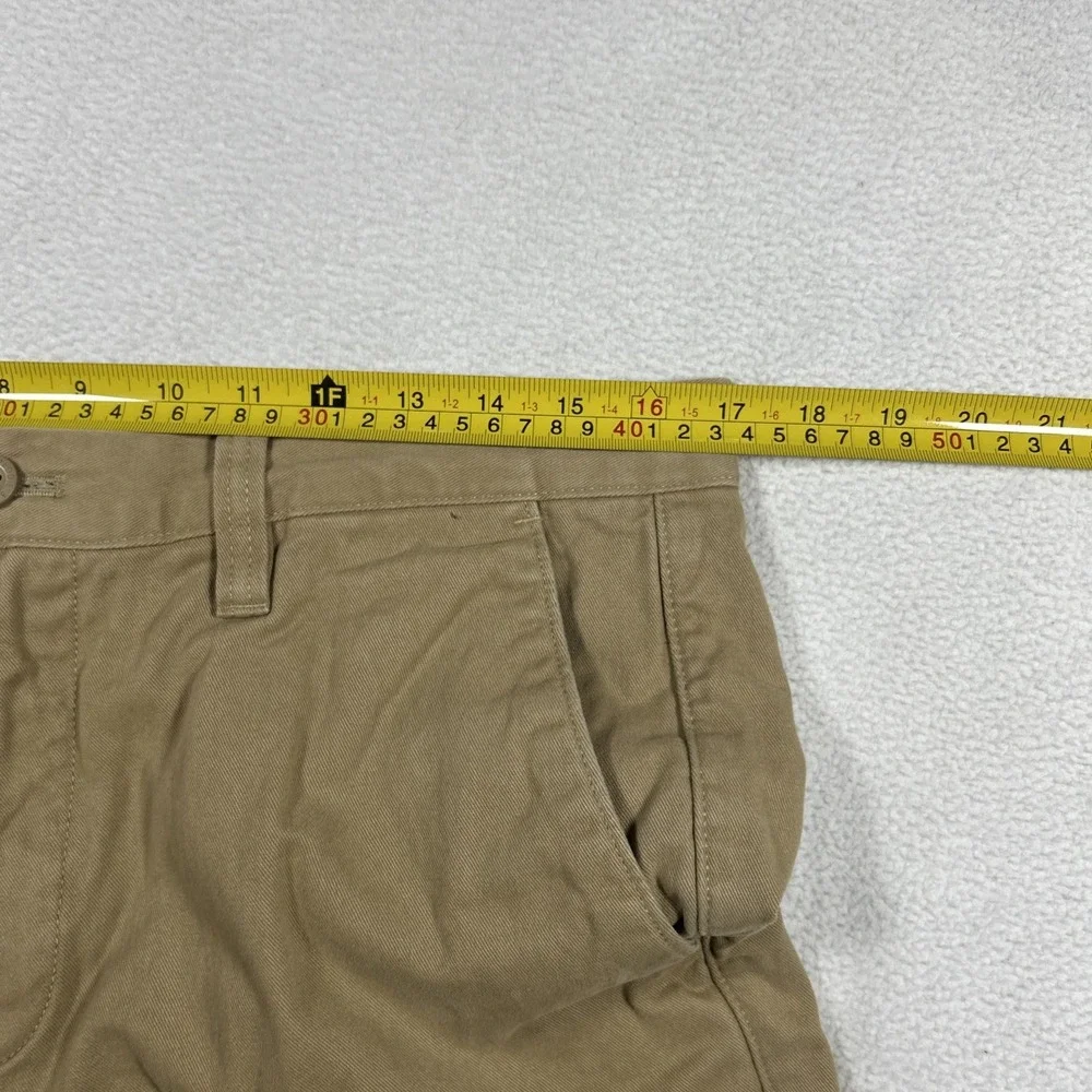 Eddie Bauer Mens 34x32 Flannel Lined Beige Chino Pants‎ Cotton Casual Preppy